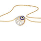 Cornered Brilliance Evil Eye Diamond Pendant 9 KT / Yellow Gold