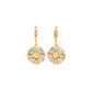Geometric Pebble Drop Gold Earrings