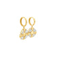 Geometric Pebble Drop Gold Earrings