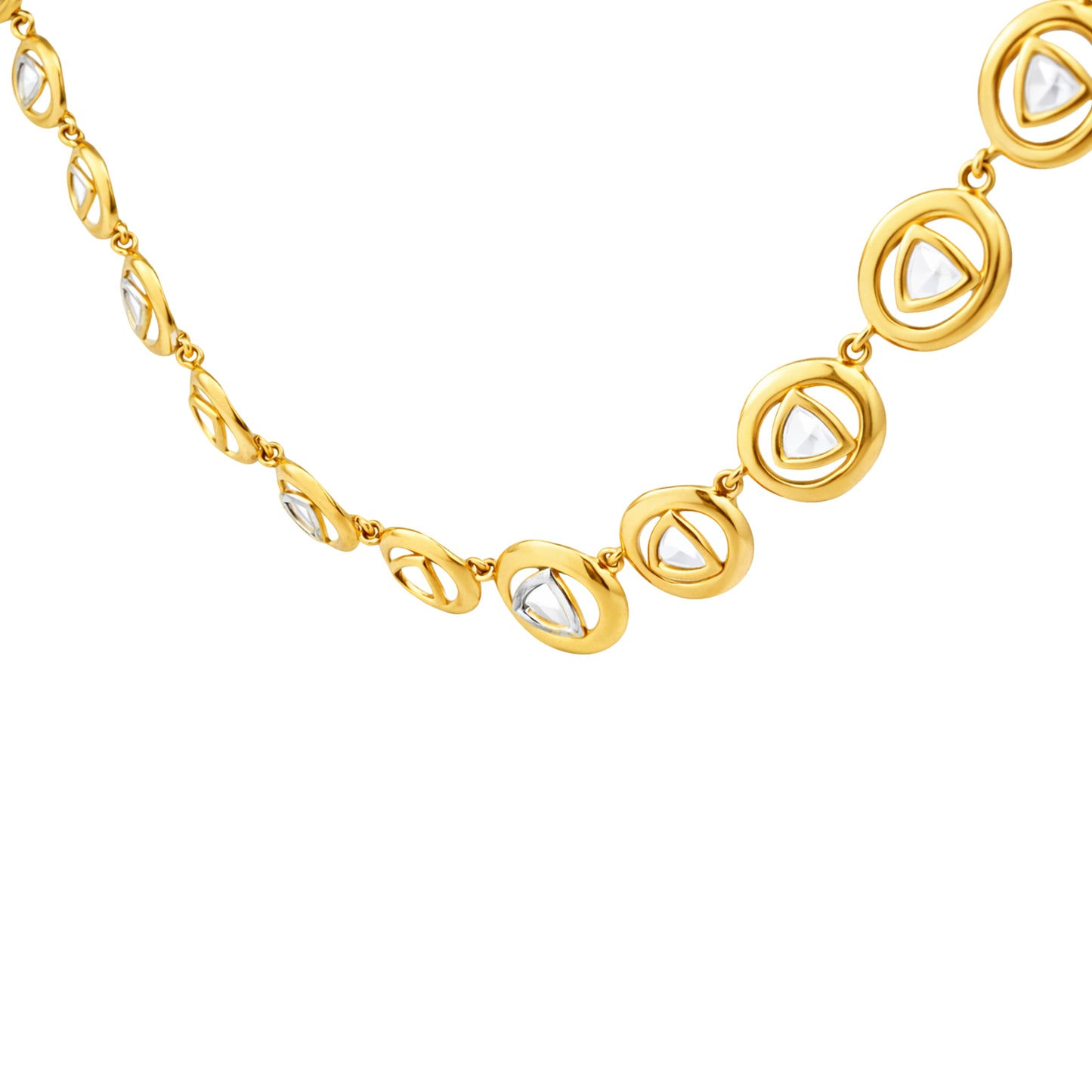 Aurexo Dual Tone Link Gold Necklace