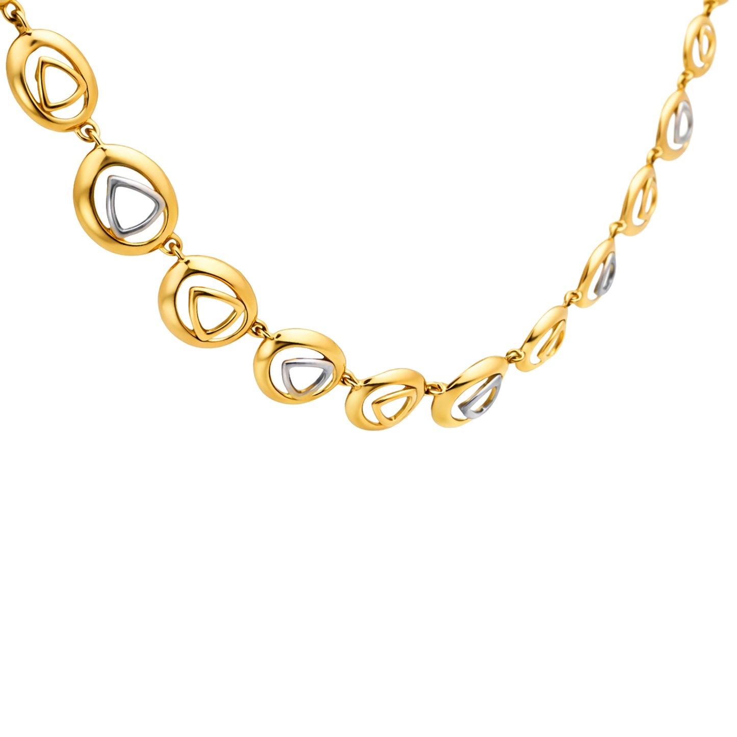 Aurexo Dual Tone Link Gold Necklace