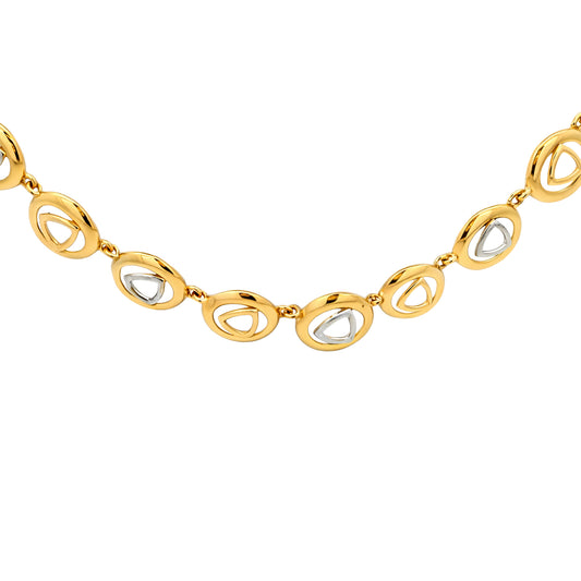 Aurexo Dual Tone Link Gold Necklace