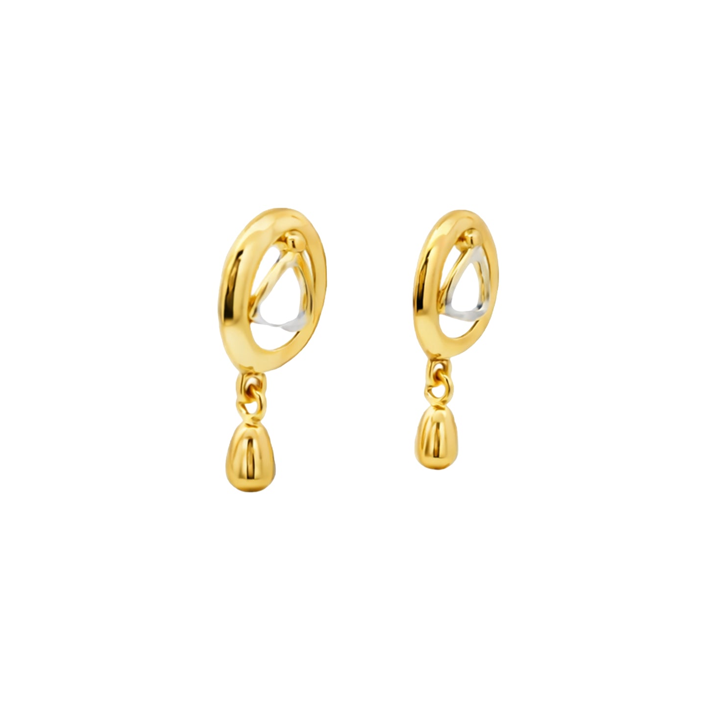 Velora Dual Drop Gold Earrings