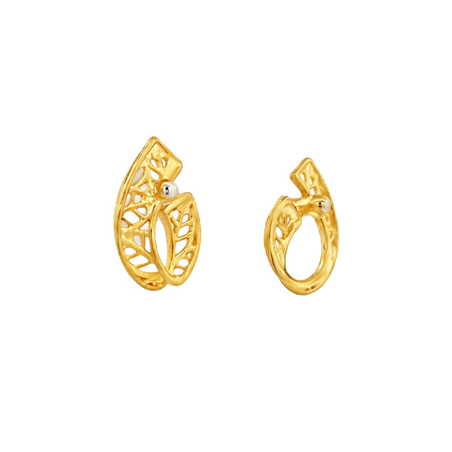 Aurexa Filigree Loop Gold Earrings
