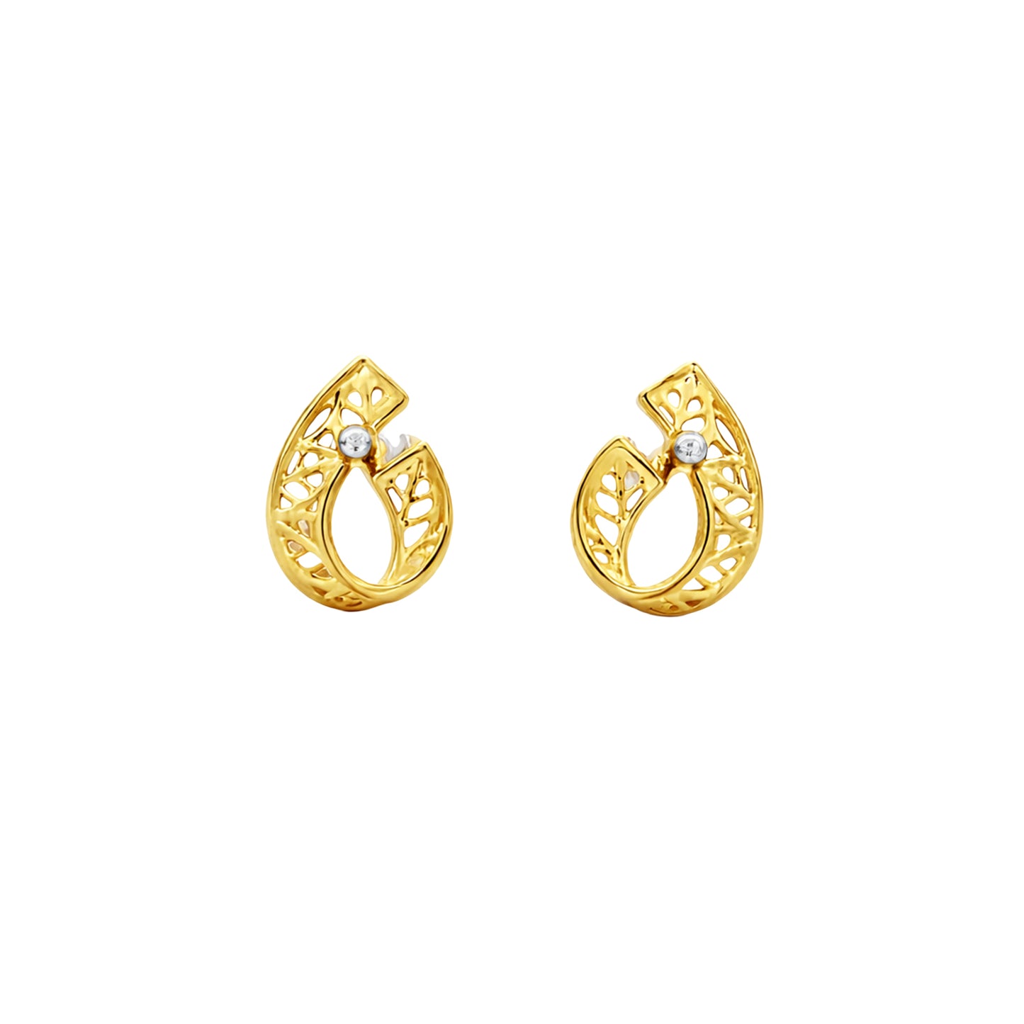 Aurexa Filigree Loop Gold Earrings