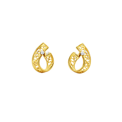 Aurexa Filigree Loop Gold Earrings