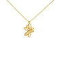 Floral Cutwork Gold Pendant