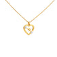 Star Accent Open Heart Gold Pendant