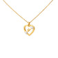 Star Accent Open Heart Gold Pendant