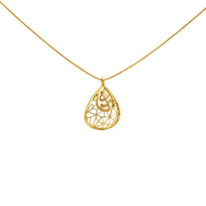 Floral Filigree Drop Pendant