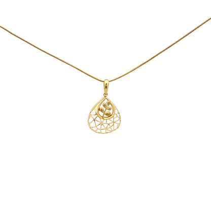 Floral Filigree Drop Pendant