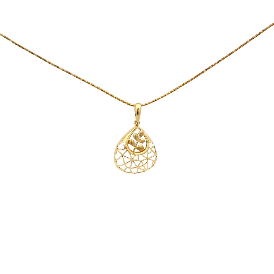 Floral Filigree Drop Pendant