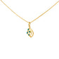 Geometric Turquoise Gold Pendant