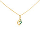 Geometric Turquoise Gold Pendant