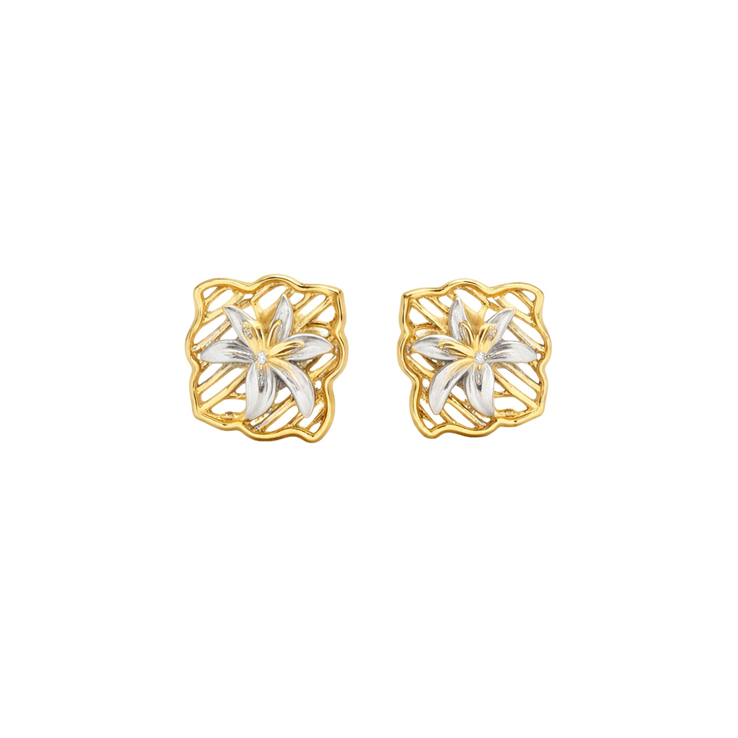 Florixa Bloom Gold Stud Earrings