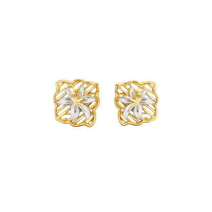 Florixa Bloom Gold Stud Earrings