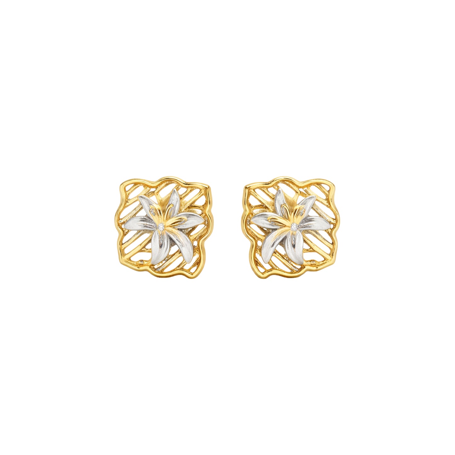 Florixa Bloom Gold Stud Earrings