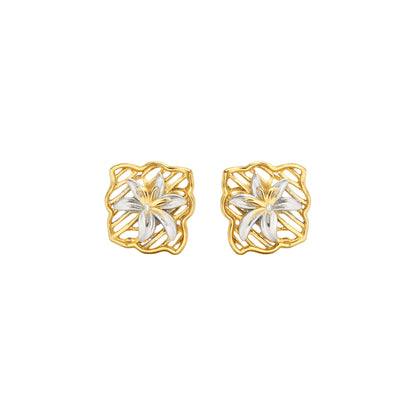 Florixa Bloom Gold Stud Earrings