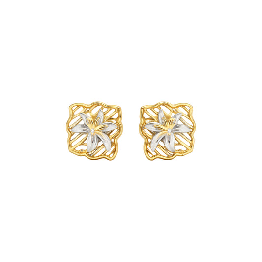 Florixa Bloom Gold Stud Earrings