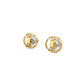 Architectural Grid Gold Earrings