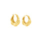 Layered Twist Hoop Gold Earrings