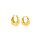 Layered Twist Hoop Gold Earrings