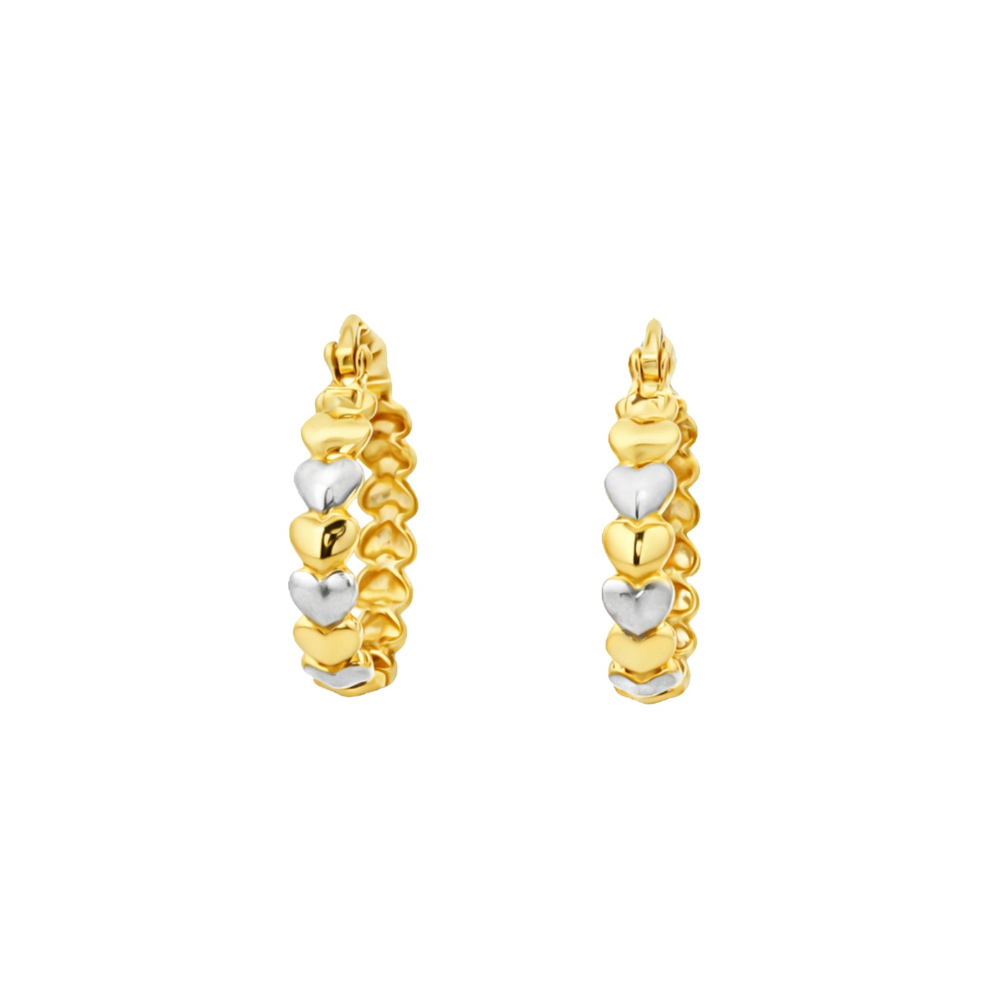 Amoura Heart Hoop Gold Earrings