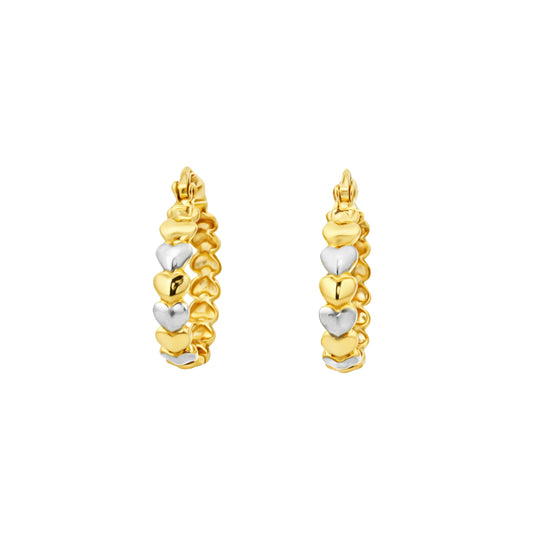 Amoura Heart Hoop Gold Earrings