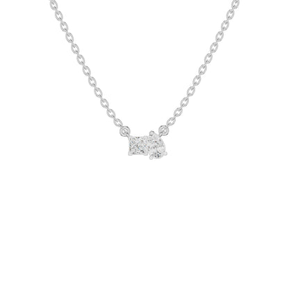 Toi et Moi Solitaire Diamond Chain Necklace