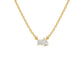 Toi et Moi Solitaire Diamond Chain Necklace