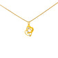 Interlocked Hearts Gold Pendant
