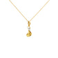 Twist Drop Gold Pendant