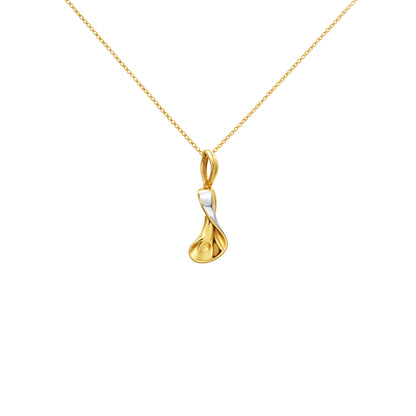 Twist Drop Gold Pendant