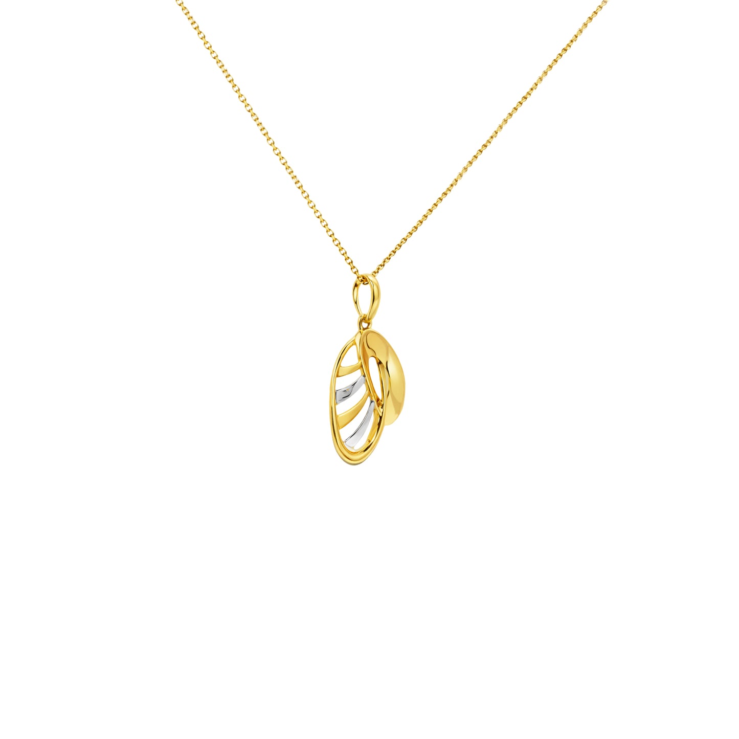 Abstract Loop Gold Pendant