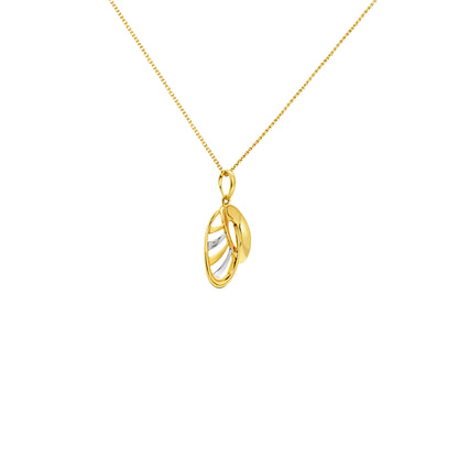 Abstract Loop Gold Pendant