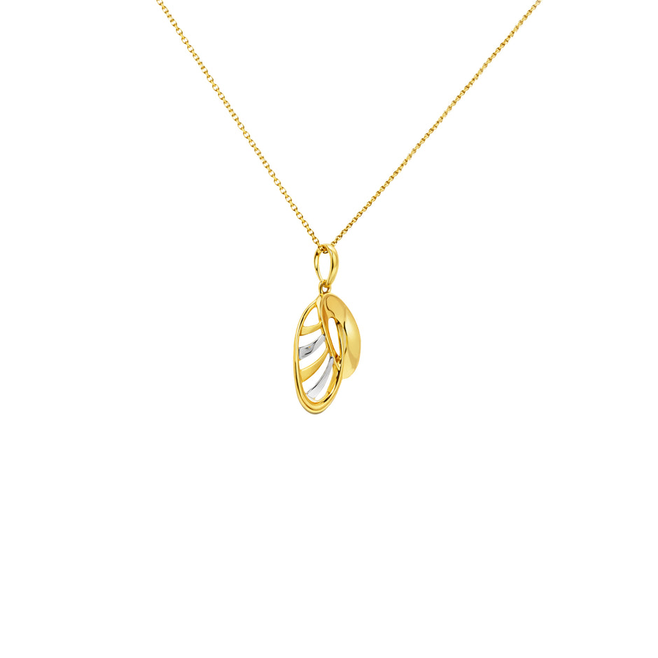 Abstract Loop Gold Pendant