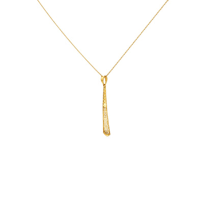 Elongated Spike Gold Pendant