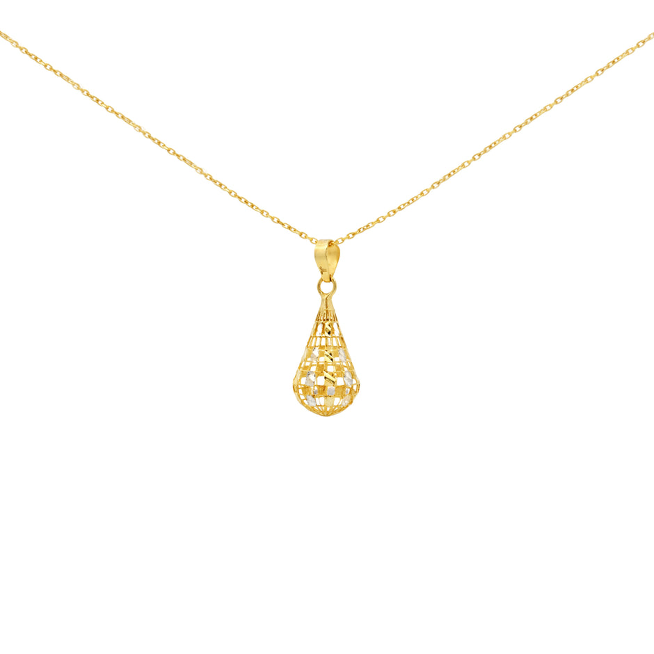 Lattice Gold Pendant