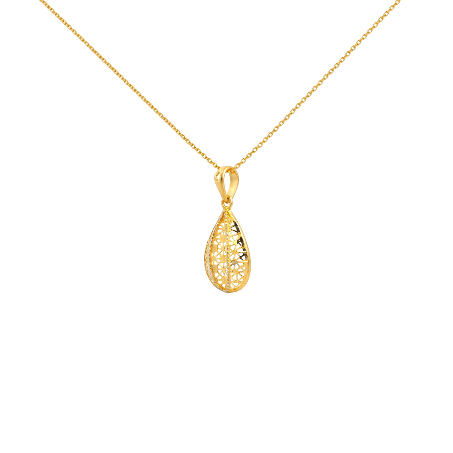 Intricate Filigree Gold Pendant