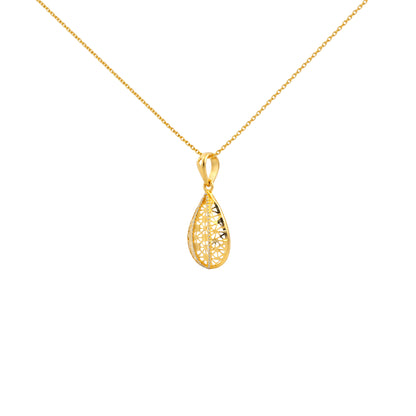 Intricate Filigree Gold Pendant