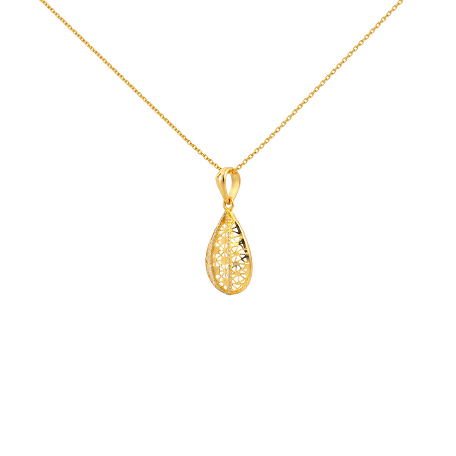 Intricate Filigree Gold Pendant