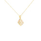 Layered Frame Illusion Gold Pendant