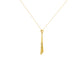 Asymmetric Taper Gold Pendant