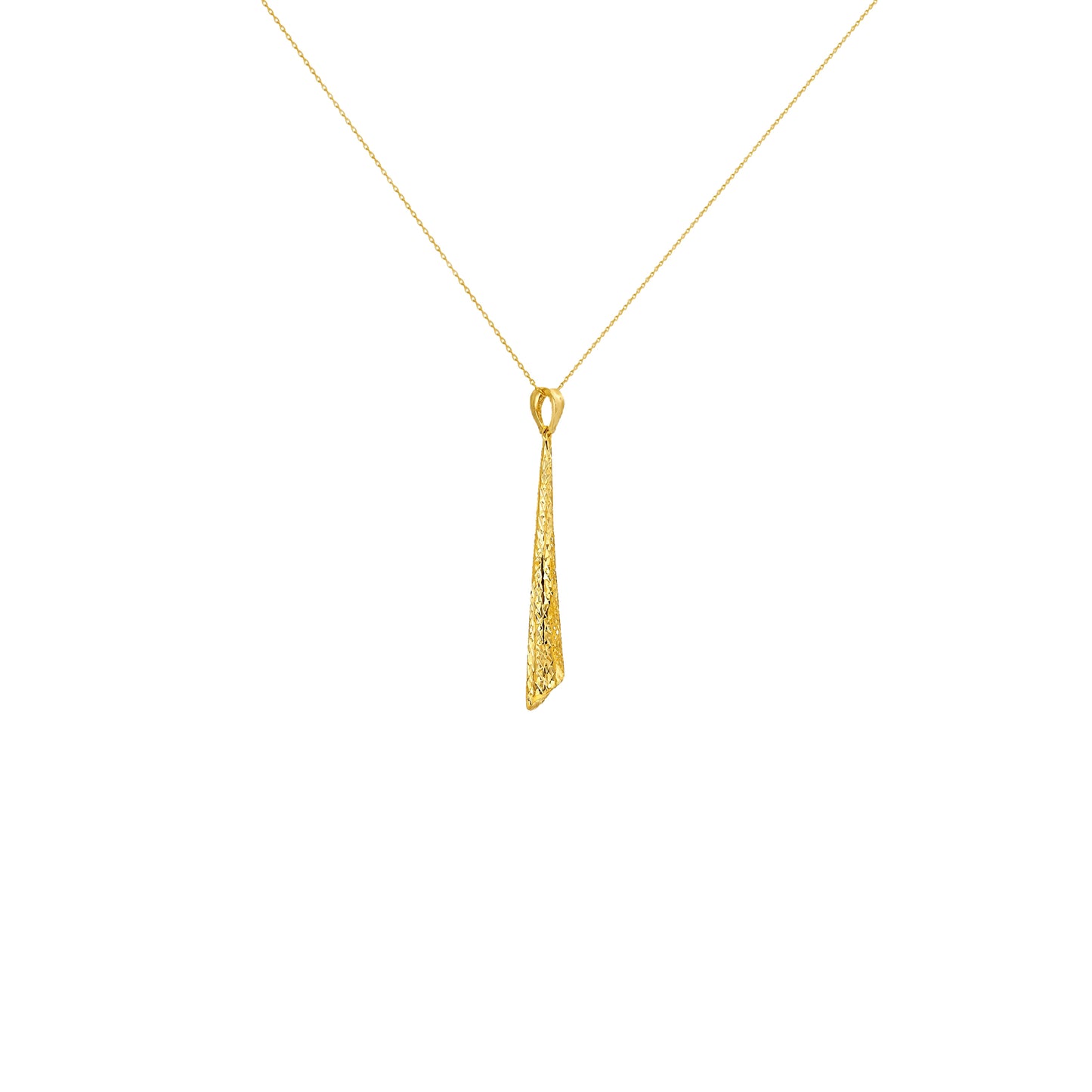 Asymmetric Taper Gold Pendant