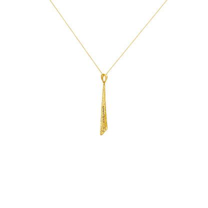 Asymmetric Taper Gold Pendant
