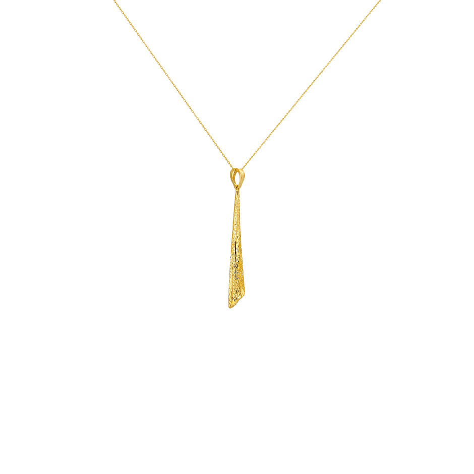 Asymmetric Taper Gold Pendant