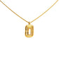 Structured Link Frame Gold Pendant