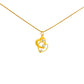 Interlocked Hearts Gold Pendant