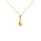 Twist Drop Gold Pendant
