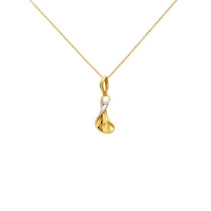Twist Drop Gold Pendant